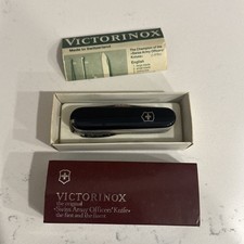 1.6783.3 victorinox Vintage Black Swiss Army Knife With Box And Papers picture