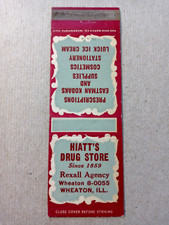 Vintage Matchbook: Hiatt's Rexall Drug Store, Wheaton, IL picture