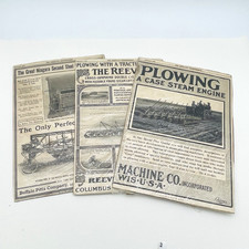 Lot of 3 Vintage 1909 Farm Machine Magazine Ads Feb The American Thresherman picture