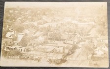  Historical RPPC of mascoutah Illinois Birds eye view of town postcard  picture