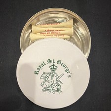 Royal St. George's White/Green/Silver Advertising Tin with Golf Tees picture