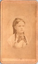 Vintage 1880's Rooming House Little Girl Photo Victorian Trade Card Dayton, OH. picture