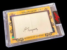 Alfred Lord Tennyson British Poet Laureate 2022 Leaf Pearl Signed Autograph 1/4 picture