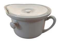 Lg Carters Commode Porc Chamber Pot New Cavendish's Invalid England Antique Vtg picture