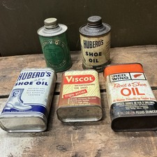 Vintage Huberd's Viscol Red Wing Nor-V-Gen Vintage Shoe Oil Tins Lot 5 picture
