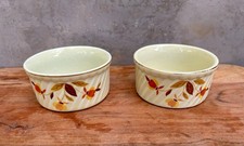 Set Of 2 Hall Superior Quality China Jewel Autumn Leaf French Baker 4” picture