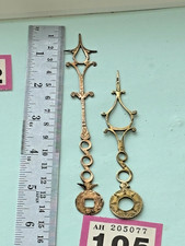 Antique Longcase clock Grandfather CLOCK HANDS Nice shaped brass hand OLD picture