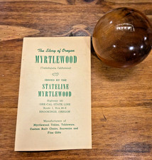 Vintage Myrtlewood Paperweight Ball J.D. Molitor Coos Bay Oregon Polished Wood picture
