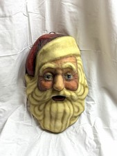 Vintage Large Paper Mache Santa Claus Wall Mask 19.5” Christmas Decor Hanging picture