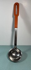 Vintage Gromo 18/10 Stainless Soup Serving Ladle 11” Orange Handle picture