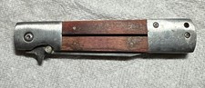 Vintage Ridge Runner AISI 420 Folding Hunting Knife 4” Blade Hardwood Handle picture