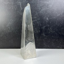 Pewter Crafters Cape Cod Ron Kusins Tall Vase Ginko Oak Leaves Angular Modern picture