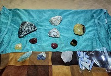 Lot Lapidary Raw Mineral Specimen Crystal Quartz Hematite Biotite UV REACT MICA picture