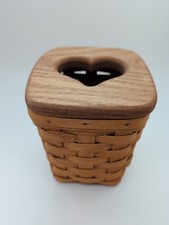Vintage 1993 Longaberger Heart Cut Out Tissue Box Cottage Core Grandma Core  picture