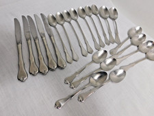i8 - Oneida Wm A Rogers American Freedom 1976 Satin Stainless Flatware 22pc Lot picture