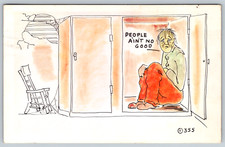 c1960s Homeless Man Living In Box People Ain't No Good Vintage Postcard picture