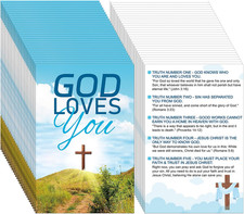 200 Pcs Gospel Tracts Salvation Cards Kjv,God Loves You | Pocket-Sized Prayer wi picture