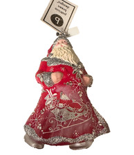 Patricia Breen Christmas Glass Ornament Santa Claus Blow me kiss- Minor Scratch picture