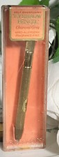 VINTAGE REVLON SELF SHARPENING EYEBROW GOLD METAL PENCIL LINER CHARCOAL GRAY NEW picture