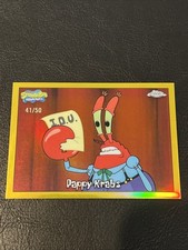 2025 Topps Chrome SpongeBob Squarepants Pappy Krabs Gold Refractor #/50 NM picture