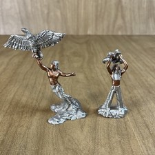 2 MWFP Masterworks Eagles Flight Robbin Wood Native American Pewter Figurines picture