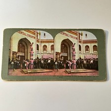 Oriental Acrobats In Streets Of Asia On The Pike Antique Stereoview Card 5H6-3 picture