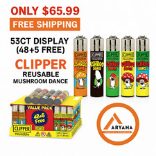 CLIPPER LIGHTER REUSABLE | 53CT DISPLAY  | MUSHROOM DANCE | ONLY $65.99 picture