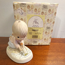 Precious Moments “Sending You Oceans Of Love” #532010 Porcelain Boxed 1994 picture
