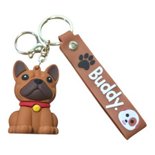 Little Buddy Puppy Brown keychain Backpack Purse Zipper Charm New  picture