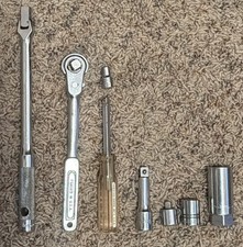 Vintage Indestro Super/Select Tool Lot - Drive , Socket, Spinner - 8pcs picture