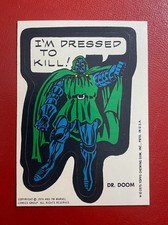 Doctor Doom 1975 Topps Chewing Gum Sticker Card Marvel Rookie Card (HIGH GRADE) picture