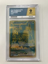 Pokemon-Wo-Chien ex 240/091-ACE 9 Graded-Paldean Fates- Hyper Rare- Mint. picture