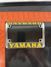 Vintage Hayward Yamaha  California Metal Motorcycle License Frame Rare picture