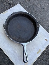 Griswold No 8 Chrome Plated Cast Iron Skillet Block Logo 704 D Erie PA USA picture