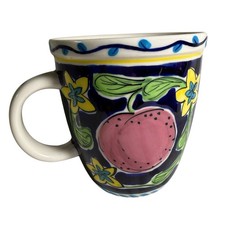 Starbucks Barista Coffee Mug 2002 Ceramic Tuscan Fruit Cherries Plum picture