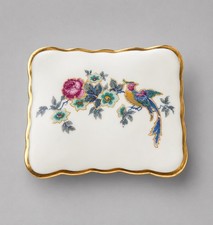 Vintage Kaolena Made in California Porcelain Trinket Box with Lid Beautiful Bird picture