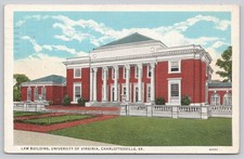 Vintage 1936 Law Building University of Virginia Charlottesville VA Postcard picture