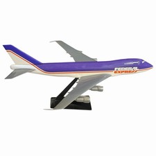 VTG Federal Express Boeing 747 Desk Model 10.5” Retro Livery EUC 1:250 Scale picture