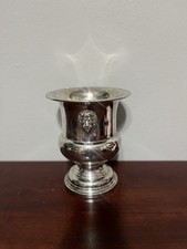 Vintage Wallace Silverplate Lion Head Champagne / Ice Bucket picture