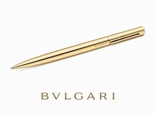 BULGARI Eccentric Twist Ballpoint Pen Gold Plated Refined Precious Italian picture