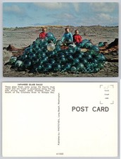 Long Beach WA Japanese Glass Balls Postcard c1960s Photo'Neil Columbia River picture