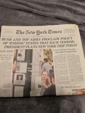 The New York Times September 14th 2001 picture