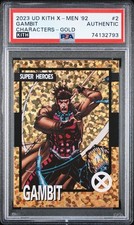 2023 Upper Deck KITH X-Men '92 Gambit #2 Characters GOLD 1-25 PSA AUTHENTICATED picture
