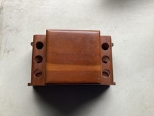 Vintage Wooden Pipe Rack Storage Box picture