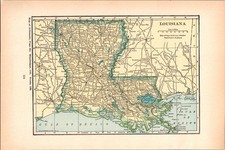 Louisiana Kentucky 1927 Atlas Map TK18 picture
