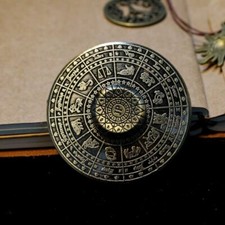 UFO 12 Constellation Zodiac Spinner Brass Astrology Planets Stress Relief picture