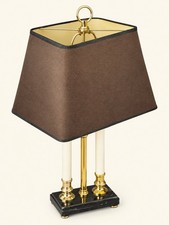 French Style Bouillotte Lamp With Navy Shade Good Condition Works Great picture