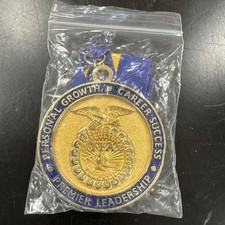 Vintage Gold Tone FFA AGRICULTURE CAREER SUCCESS LEADERSHIP MEDAL AWARD picture