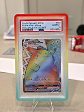 Pokemon Pikachu VMAX Rainbow Rare 188/185 Vivid Voltage PSA 10 Graded Guard picture