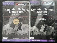 10 Count BCW Silver/Current Comic Book Poly Bags And Boards picture